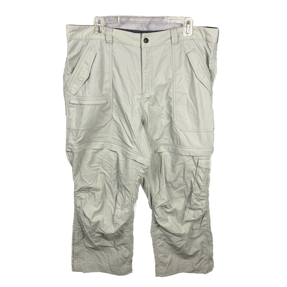 Eastern Mountain Sports Women's Hiking Zip‎ Off Leg Pants Tan Khaki Size 16S